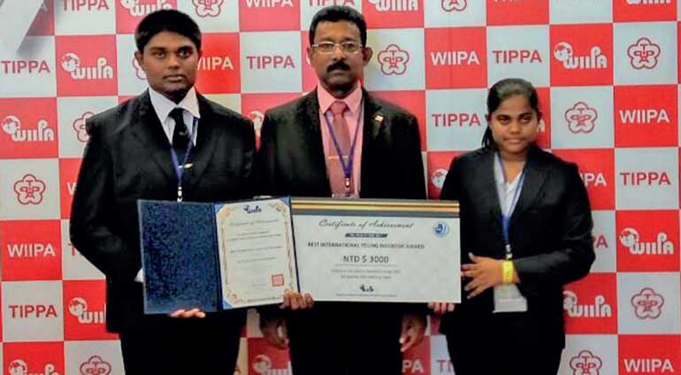 Best International Young Inventor Award at KIDE, Taiwan – Lahiru Kavinda